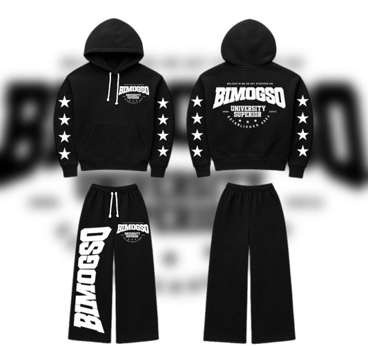 BIMOGSO Diamond Black Hoodie & Oversized Pants