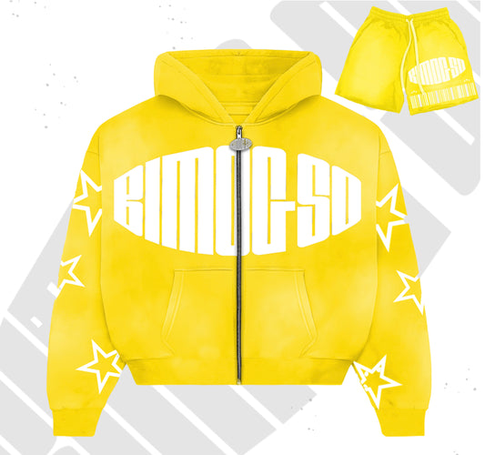 BIMOGSO ZIPPEM UP YELLOW DISTRESS
