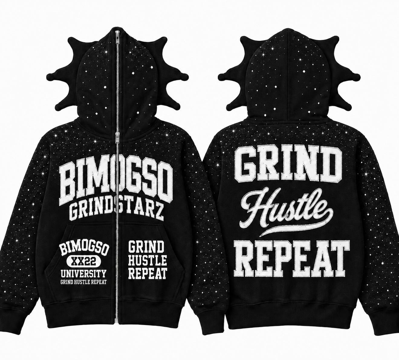 BIMOGSO BLACK SPIDAA HOODIE